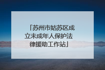 苏州市姑苏区成立未成年人保护法律援助工作站