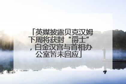 英媒披露贝克汉姆下周将获封“爵士”，白金汉宫与首相办公室暂未回应