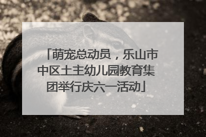 萌宠总动员，乐山市中区土主幼儿园教育集团举行庆六一活动