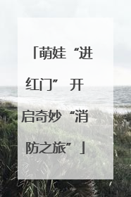 萌娃“进红门” 开启奇妙“消防之旅”