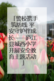 警校携手筑防线 平安守护伴成长——庐江县城西小学开展安全教育主题活动