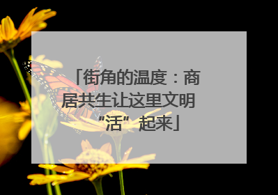 街角的温度：商居共生让这里文明“活”起来
