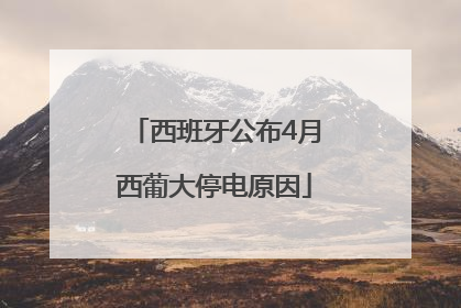 西班牙公布4月西葡大停电原因