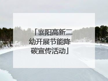 襄阳高新二幼开展节能降碳宣传活动