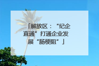 解放区：“纪企直通”打通企业发展“肠梗阻”
