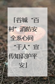 谷城“百村”消防安全系心间 “千人”宣传知识护平安