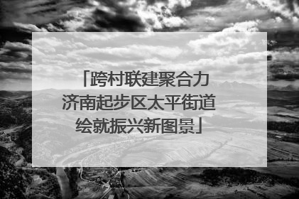 跨村联建聚合力 济南起步区太平街道绘就振兴新图景