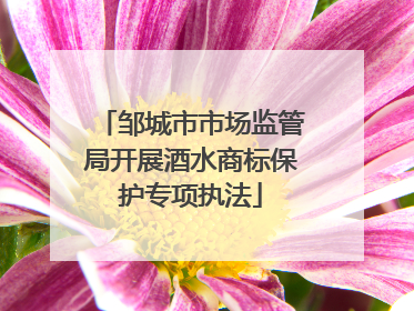 邹城市市场监管局开展酒水商标保护专项执法