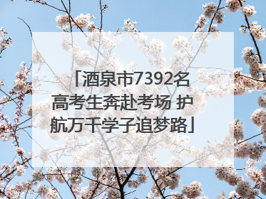 酒泉市7392名高考生奔赴考场 护航万千学子追梦路
