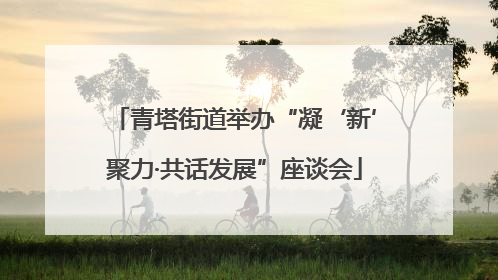 青塔街道举办“凝‘新’聚力·共话发展”座谈会