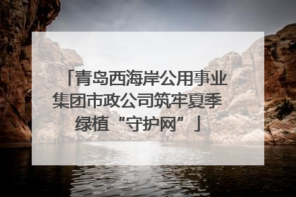 青岛西海岸公用事业集团市政公司筑牢夏季绿植“守护网”