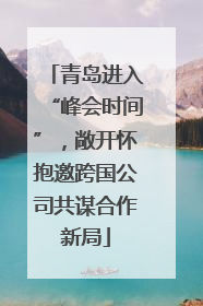 青岛进入“峰会时间”，敞开怀抱邀跨国公司共谋合作新局