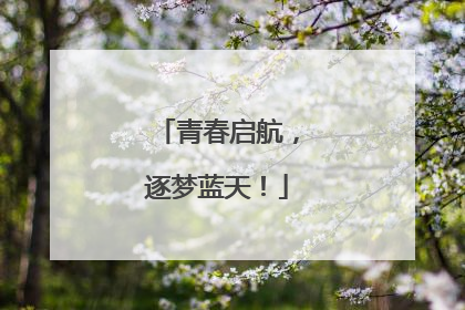 青春启航，逐梦蓝天！
