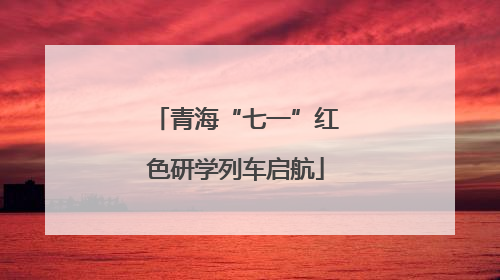 青海“七一”红色研学列车启航