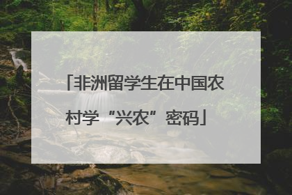 非洲留学生在中国农村学“兴农”密码