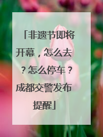 非遗节即将开幕，怎么去？怎么停车？成都交警发布提醒