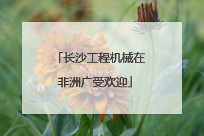 长沙工程机械在非洲广受欢迎