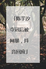 陈芋汐夺冠后被网暴，抖音回应