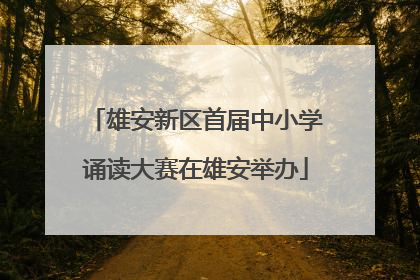 雄安新区首届中小学诵读大赛在雄安举办