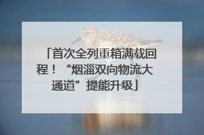 首次全列重箱满载回程！“烟淄双向物流大通道”提能升级
