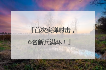 首次实弹射击，6名新兵满环！