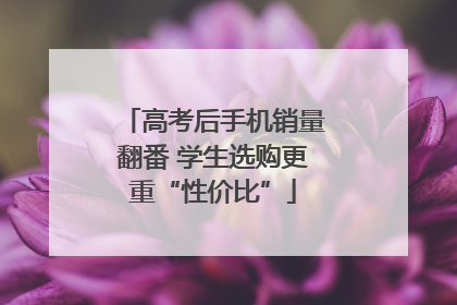 高考后手机销量翻番 学生选购更重“性价比”