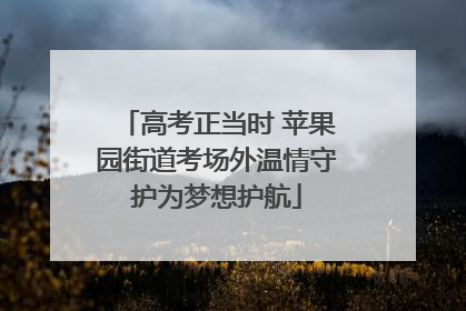 高考正当时 苹果园街道考场外温情守护为梦想护航