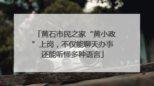 黄石市民之家“黄小政”上岗，不仅能聊天办事还能听懂多种语言