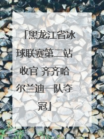 黑龙江省冰球联赛第二站收官 齐齐哈尔兰迪一队夺冠
