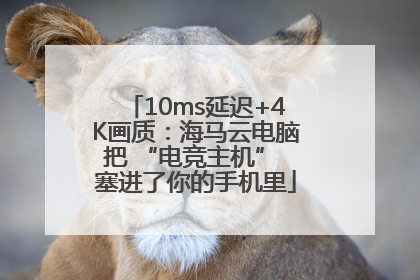 10ms延迟+4K画质：海马云电脑把 “电竞主机” 塞进了你的手机里