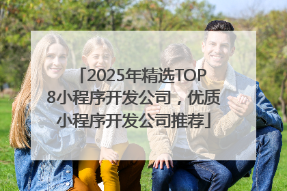 2025年精选TOP8小程序开发公司，优质小程序开发公司推荐