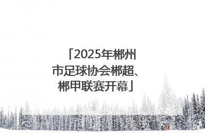 2025年郴州市足球协会郴超、郴甲联赛开幕