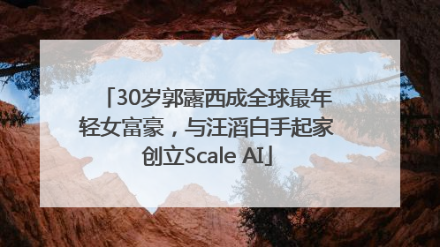 30岁郭露西成全球最年轻女富豪，与汪滔白手起家创立Scale AI
