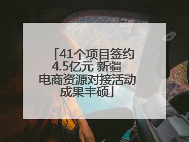 41个项目签约4.5亿元 新疆电商资源对接活动成果丰硕