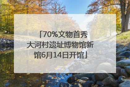 70%文物首秀 大河村遗址博物馆新馆6月14日开馆