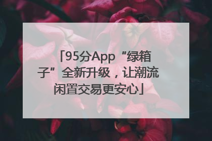 95分App“绿箱子”全新升级，让潮流闲置交易更安心